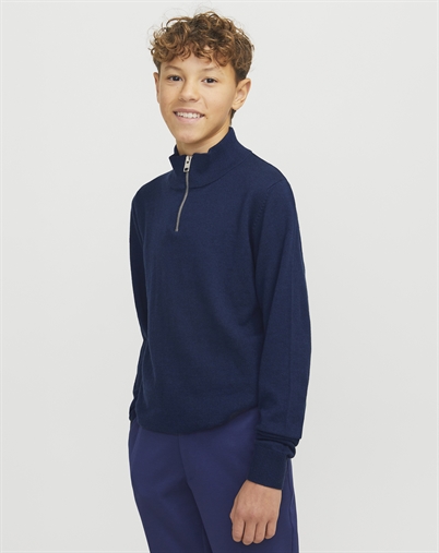 Jack & Jones Junior - JJEEmil Half Zip Strik - Navy Blazer